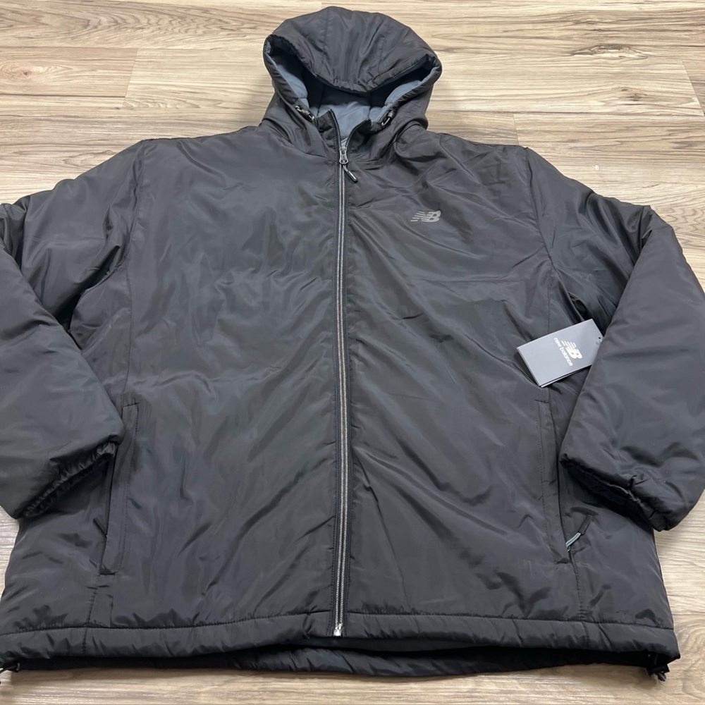 New Balance Tech Puffer Quilted Zip Up Jacket Black Men’s Size Large NWT